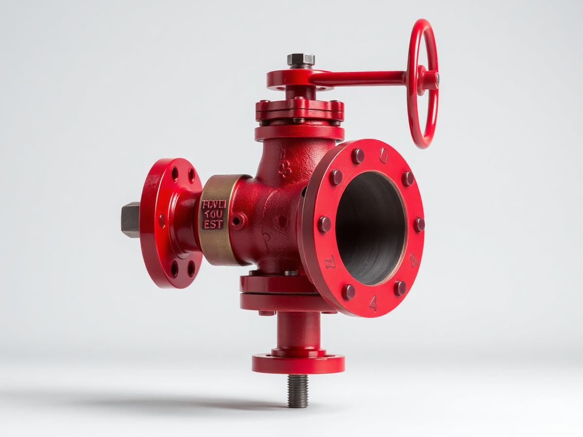 Katup OS and Y outside screw and yoke gate valve merah